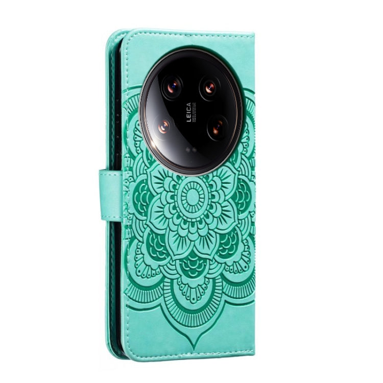 For Xiaomi 14 Ultra Sun Mandala Embossing Pattern Phone Leather Case