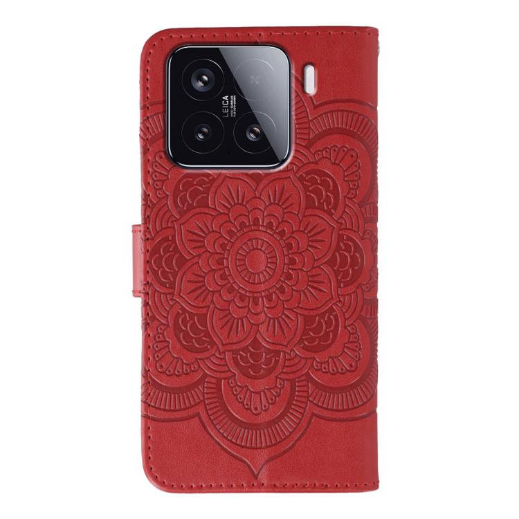 For Xiaomi 15 Sun Mandala Embossing Pattern Phone Leather Case