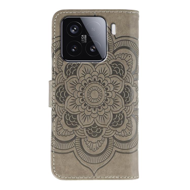 For Xiaomi 15 Sun Mandala Embossing Pattern Phone Leather Case