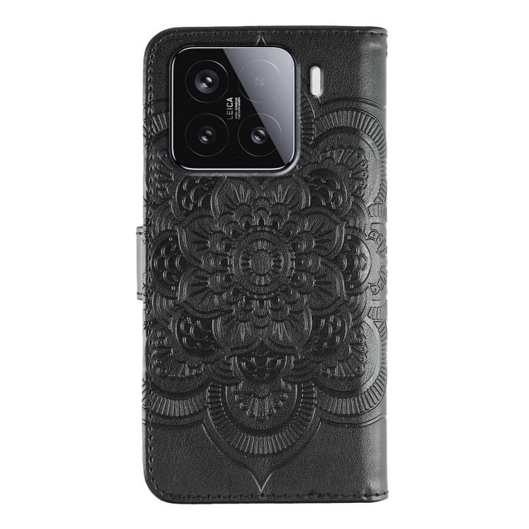 For Xiaomi 15 Sun Mandala Embossing Pattern Phone Leather Case