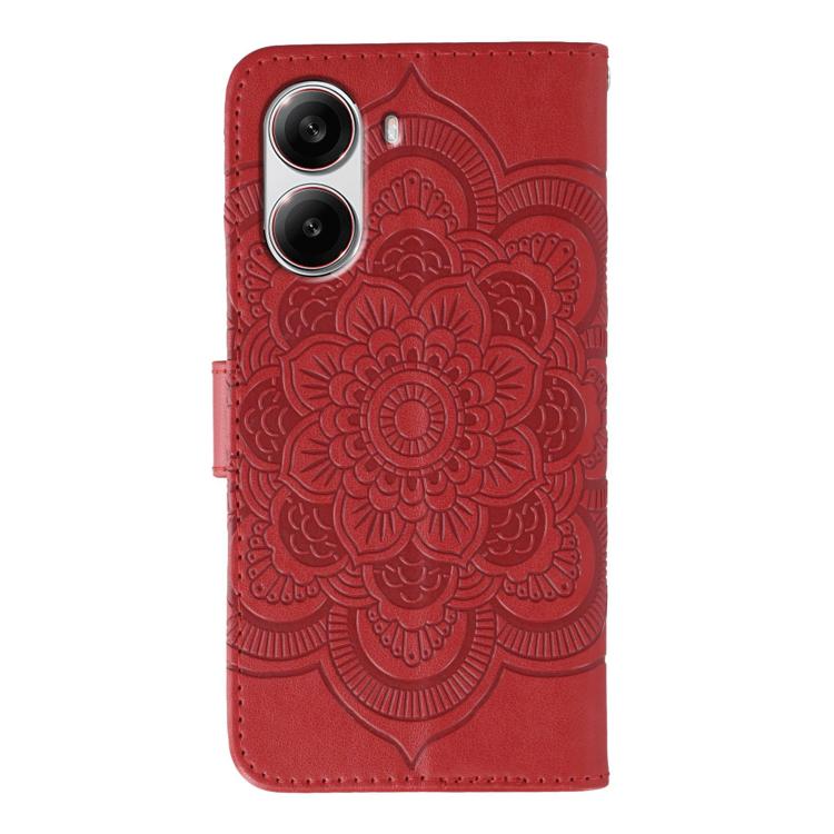 For Xiaomi Poco X7 Pro Sun Mandala Embossing Pattern Phone Leather Case