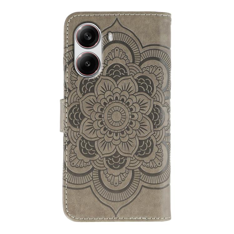 For Xiaomi Poco X7 Pro Sun Mandala Embossing Pattern Phone Leather Case