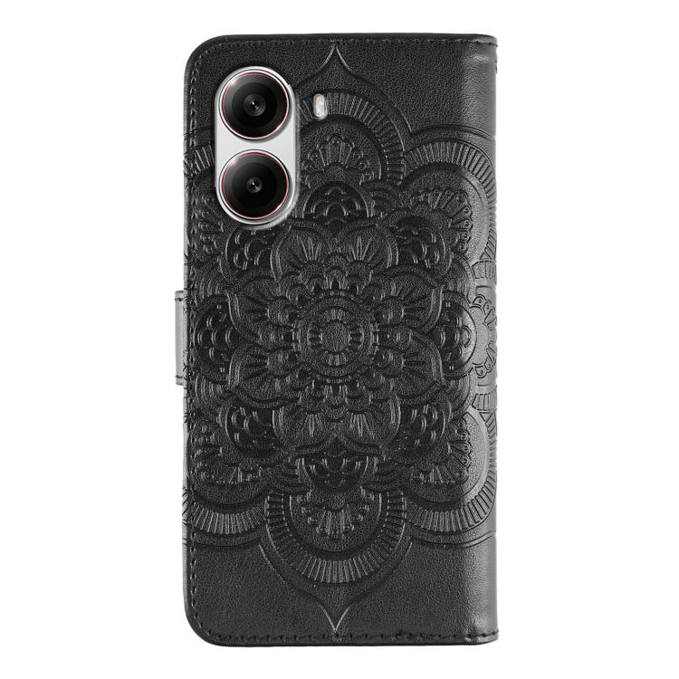 For Xiaomi Poco X7 Pro Sun Mandala Embossing Pattern Phone Leather Case
