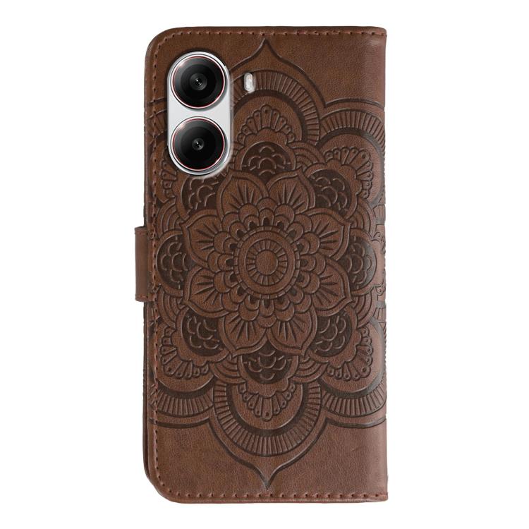 For Xiaomi Poco X7 Pro Sun Mandala Embossing Pattern Phone Leather Case