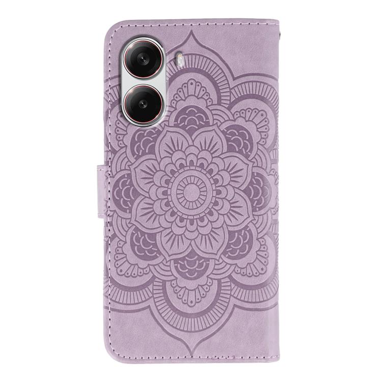 For Xiaomi Poco X7 Pro Sun Mandala Embossing Pattern Phone Leather Case