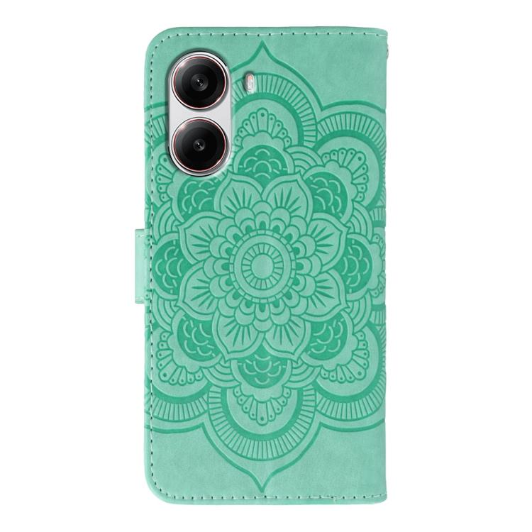 For Xiaomi Poco X7 Pro Sun Mandala Embossing Pattern Phone Leather Case