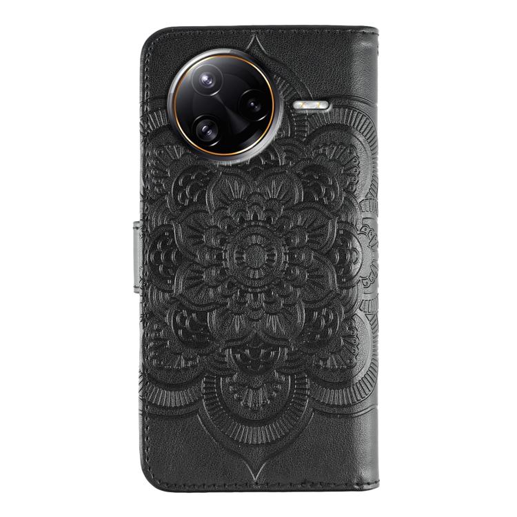 For Xiaomi Poco F7 Ultra / Redmi K80 Pro Sun Mandala Embossing Pattern Phone Leather Case