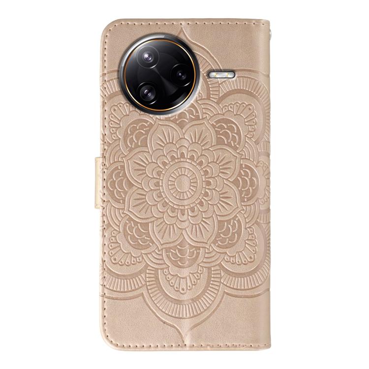 For Xiaomi Poco F7 Ultra / Redmi K80 Pro Sun Mandala Embossing Pattern Phone Leather Case
