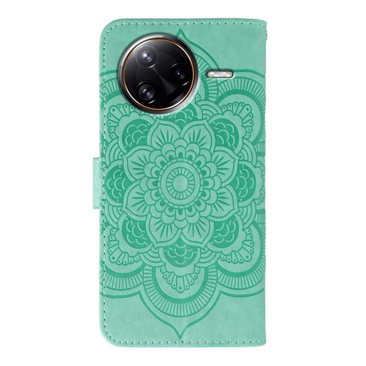 For Xiaomi Poco F7 Ultra / Redmi K80 Pro Sun Mandala Embossing Pattern Phone Leather Case