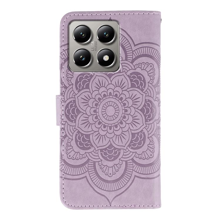 For Xiaomi 14T Sun Mandala Embossing Pattern Phone Leather Case