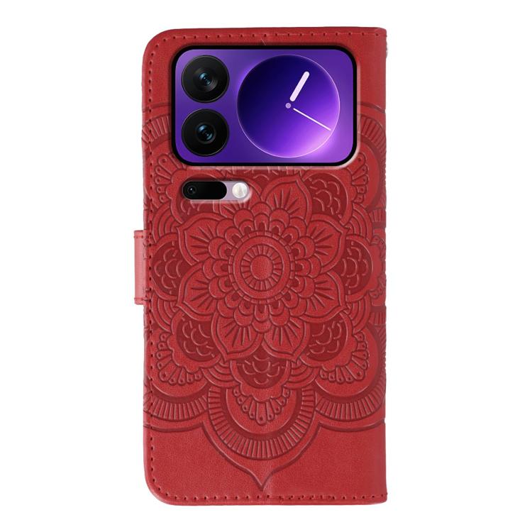For Xiaomi 17 Pro Sun Mandala Embossing Pattern Phone Leather Case