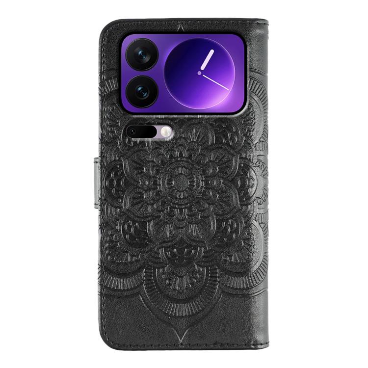 For Xiaomi 17 Pro Sun Mandala Embossing Pattern Phone Leather Case