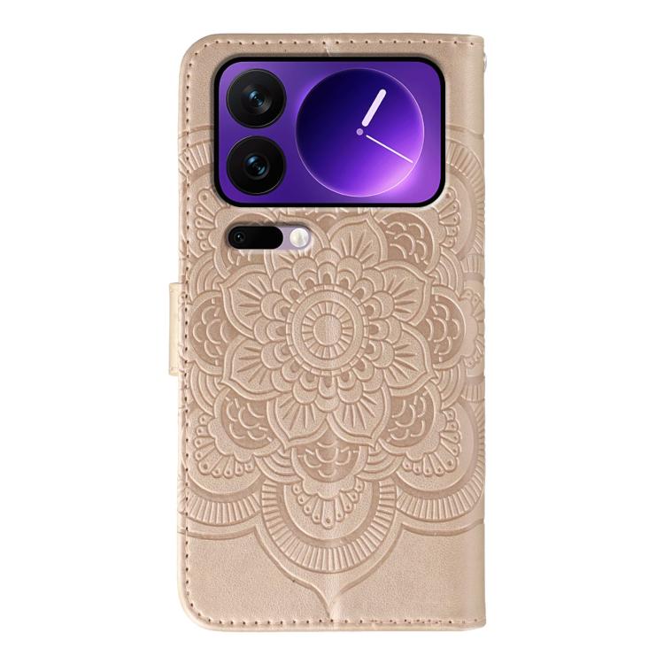 For Xiaomi 17 Pro Sun Mandala Embossing Pattern Phone Leather Case