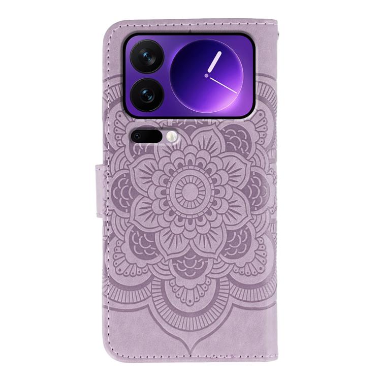 For Xiaomi 17 Pro Sun Mandala Embossing Pattern Phone Leather Case
