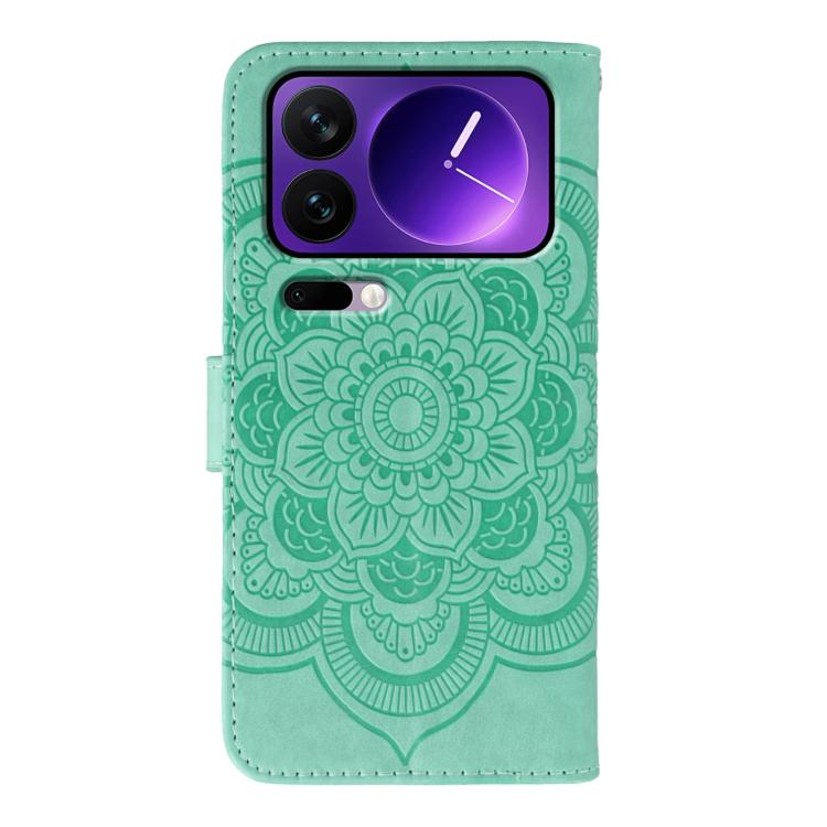 For Xiaomi 17 Pro Sun Mandala Embossing Pattern Phone Leather Case