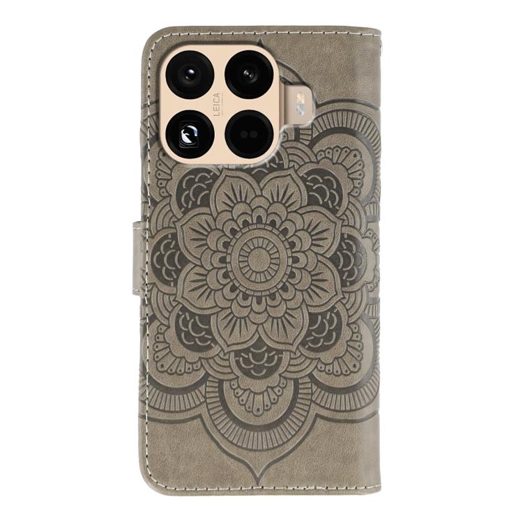 For Xiaomi 15T Pro 5G Sun Mandala Embossing Pattern Phone Leather Case