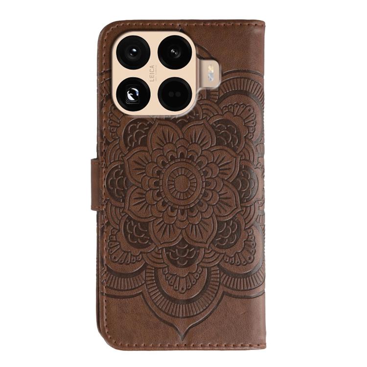 For Xiaomi 15T Pro 5G Sun Mandala Embossing Pattern Phone Leather Case