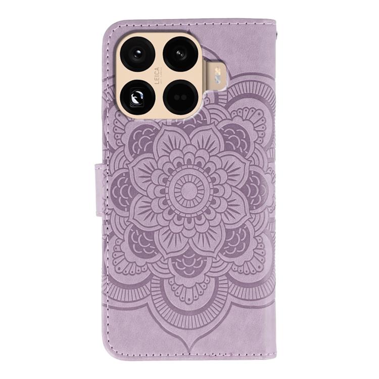 For Xiaomi 15T Pro 5G Sun Mandala Embossing Pattern Phone Leather Case