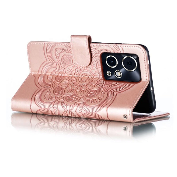 For Honor 90 GT Sun Mandala Embossing Pattern Phone Leather Case