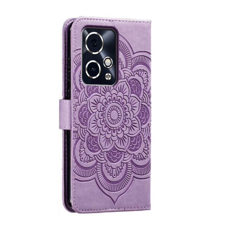 For Honor 90 GT Sun Mandala Embossing Pattern Phone Leather Case