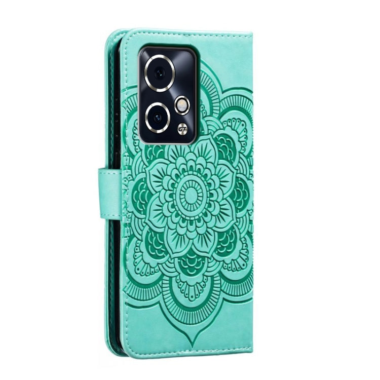 For Honor 90 GT Sun Mandala Embossing Pattern Phone Leather Case