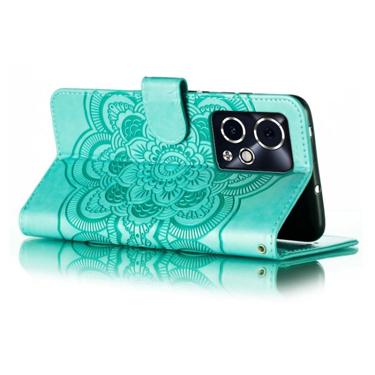 For Honor 90 GT Sun Mandala Embossing Pattern Phone Leather Case