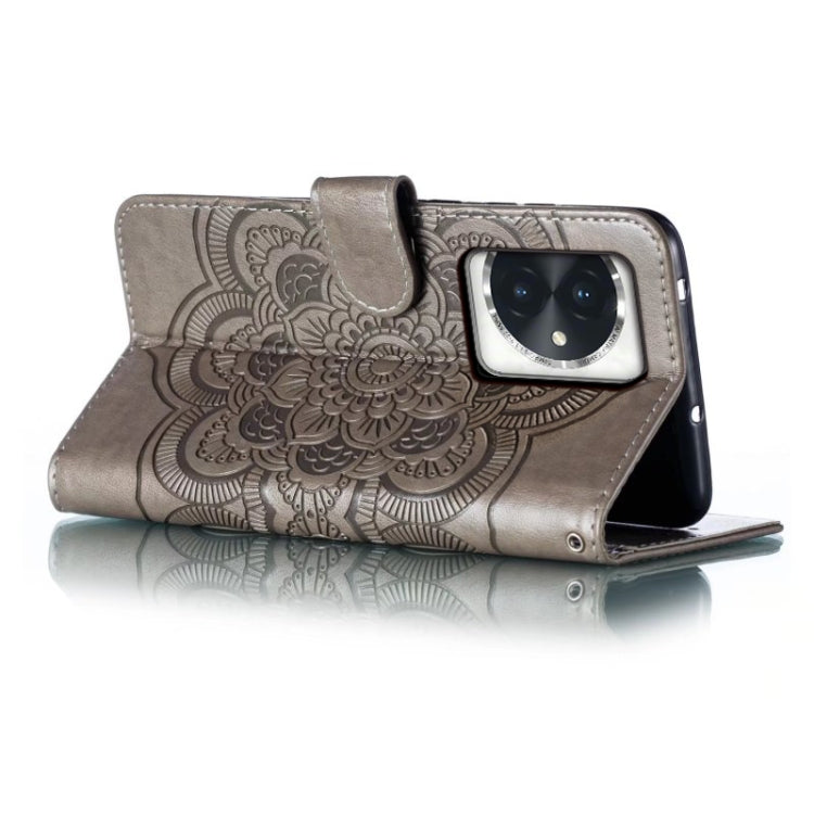 For Honor 100 Sun Mandala Embossing Pattern Phone Leather Case