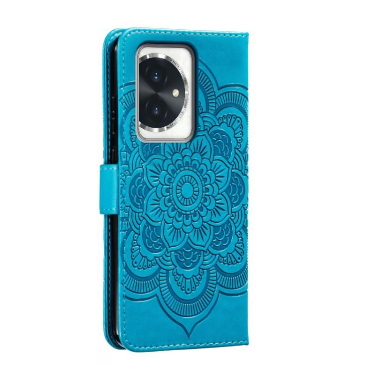 For Honor 100 Sun Mandala Embossing Pattern Phone Leather Case