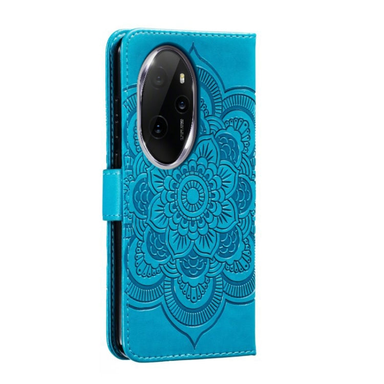 For Honor 100 Pro Sun Mandala Embossing Pattern Phone Leather Case