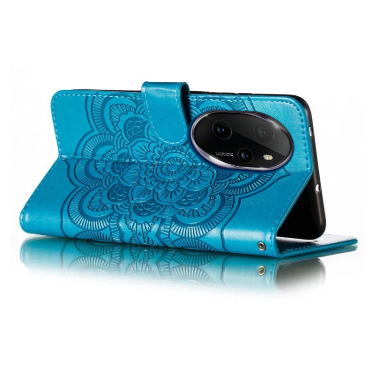 For Honor 100 Pro Sun Mandala Embossing Pattern Phone Leather Case