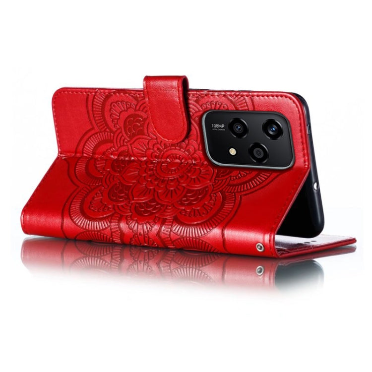 For Honor 200 Lite Global Sun Mandala Embossing Pattern Phone Leather Case