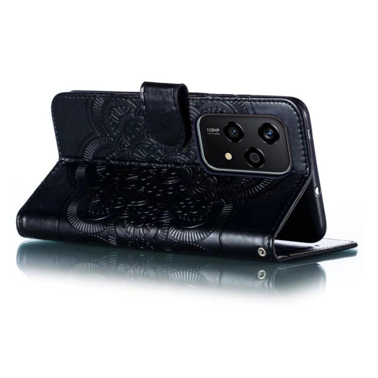For Honor 200 Lite Global Sun Mandala Embossing Pattern Phone Leather Case
