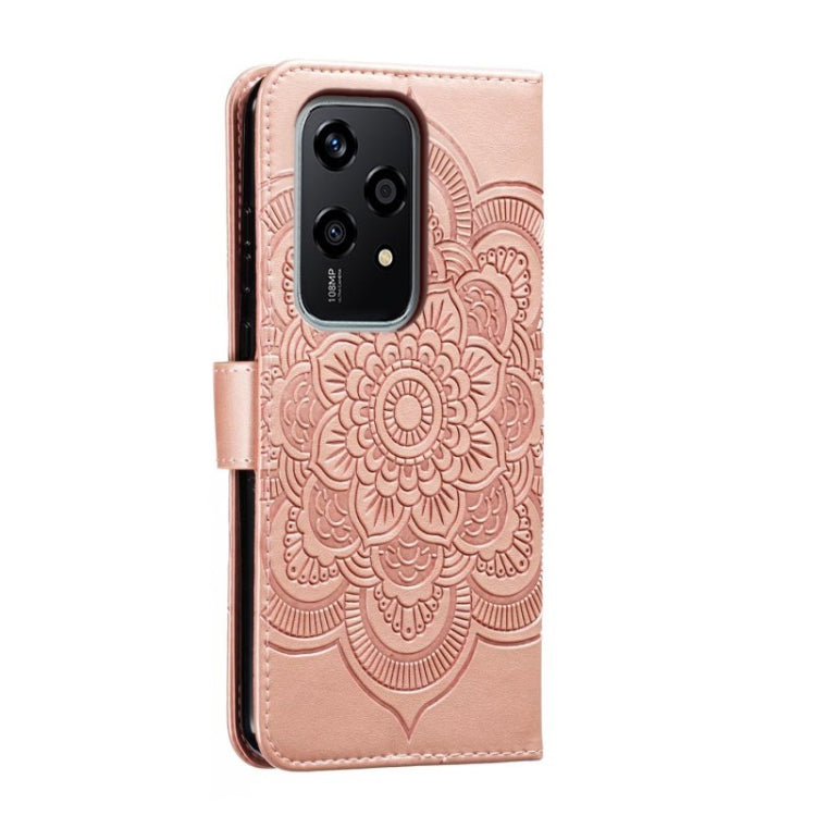 For Honor 200 Lite Global Sun Mandala Embossing Pattern Phone Leather Case