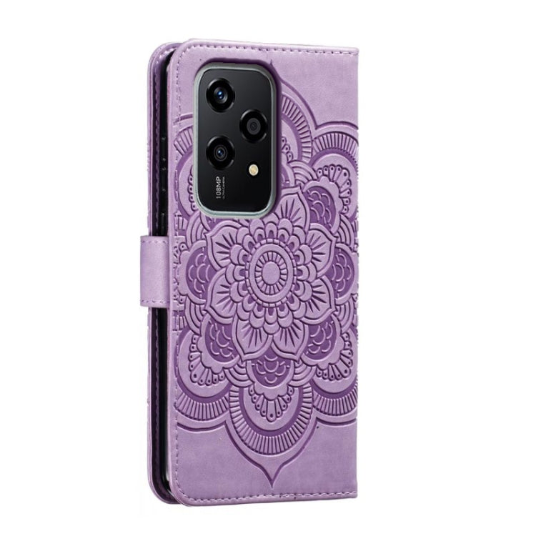 For Honor 200 Lite Global Sun Mandala Embossing Pattern Phone Leather Case