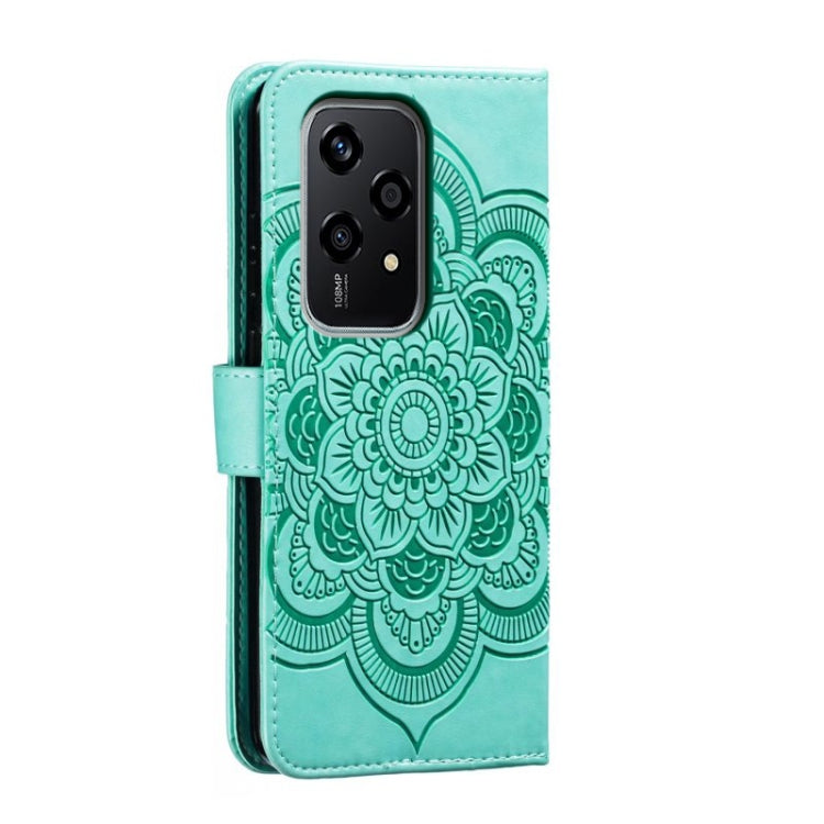 For Honor 200 Lite Global Sun Mandala Embossing Pattern Phone Leather Case