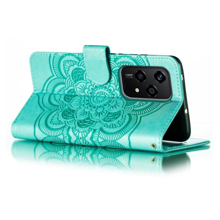 For Honor 200 Lite Global Sun Mandala Embossing Pattern Phone Leather Case