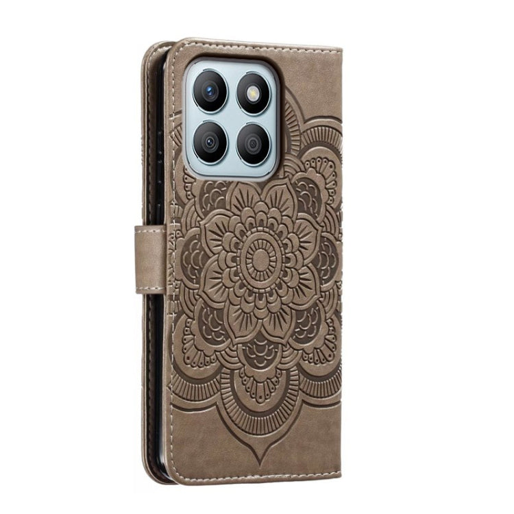 For Honor X8B Sun Mandala Embossing Pattern Phone Leather Case