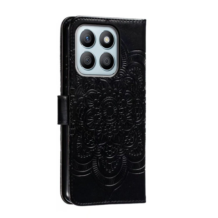 For Honor X8B Sun Mandala Embossing Pattern Phone Leather Case