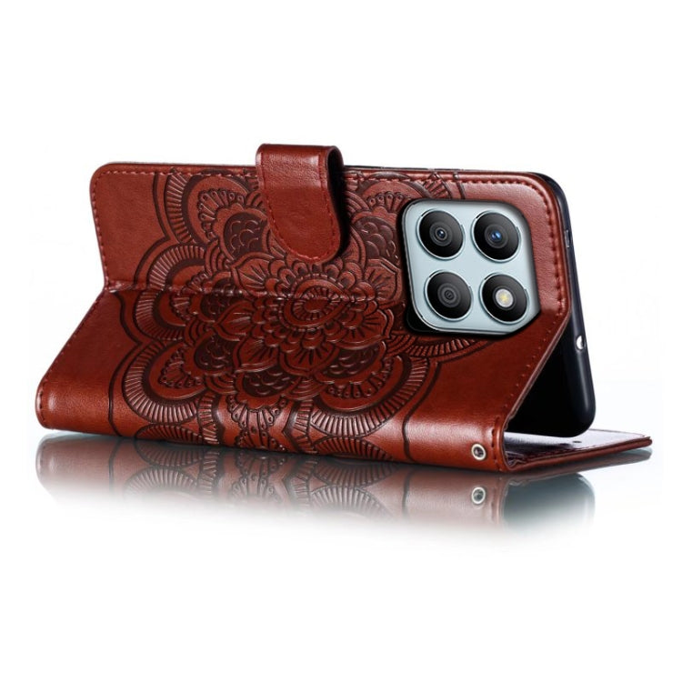 For Honor X8B Sun Mandala Embossing Pattern Phone Leather Case