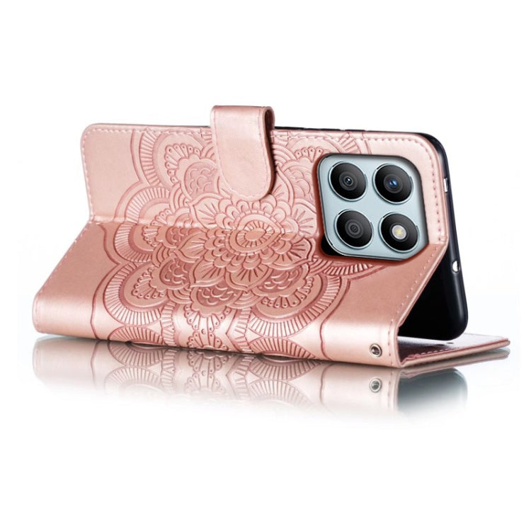 For Honor X8B Sun Mandala Embossing Pattern Phone Leather Case