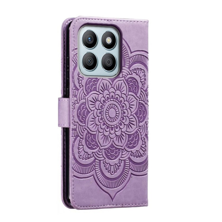 For Honor X8B Sun Mandala Embossing Pattern Phone Leather Case