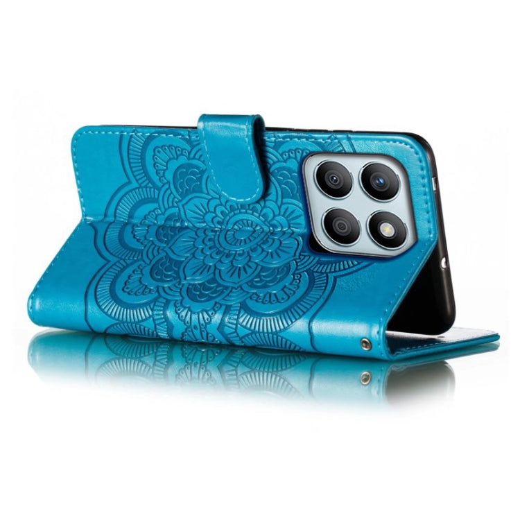 For Honor X8B Sun Mandala Embossing Pattern Phone Leather Case