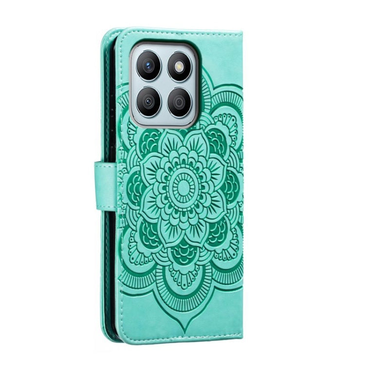 For Honor X8B Sun Mandala Embossing Pattern Phone Leather Case