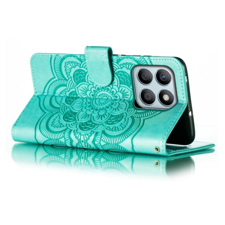 For Honor X8B Sun Mandala Embossing Pattern Phone Leather Case