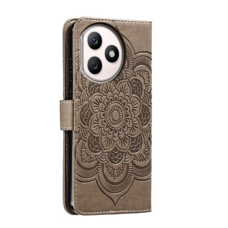 For Honor X50i+ Sun Mandala Embossing Pattern Phone Leather Case