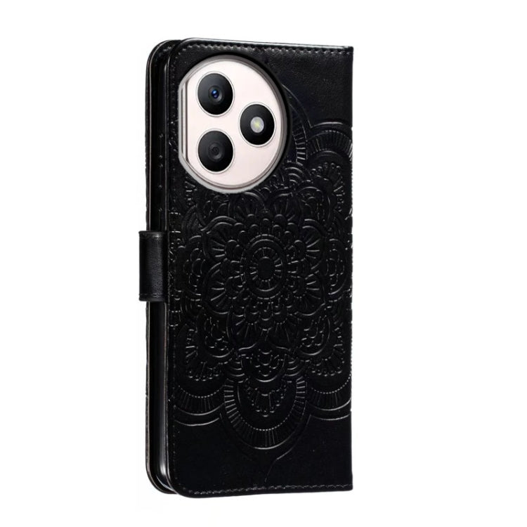 For Honor X50i+ Sun Mandala Embossing Pattern Phone Leather Case