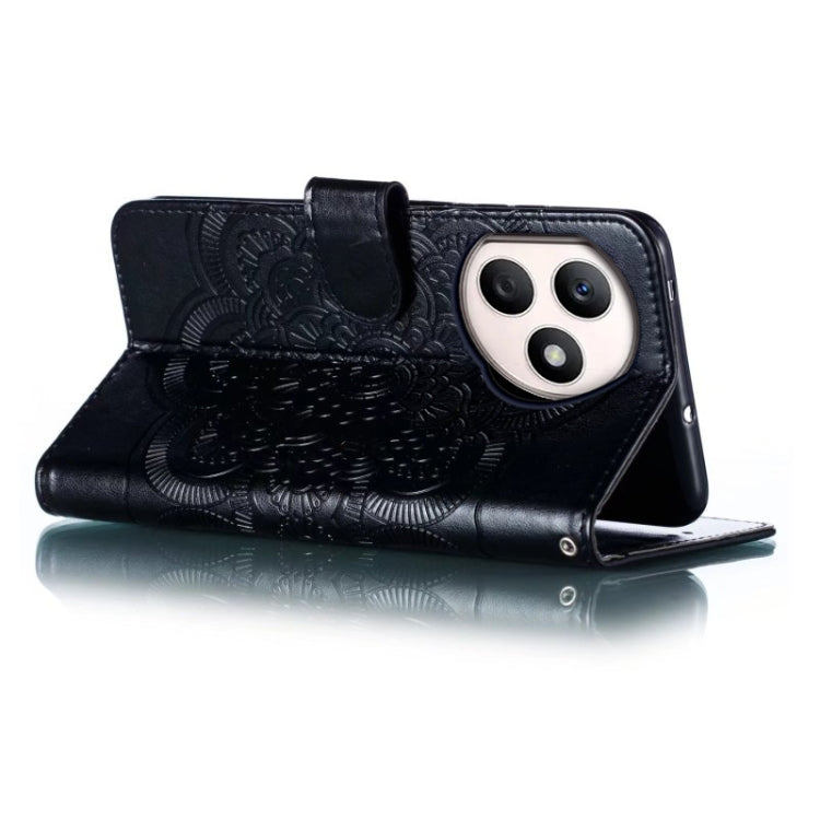 For Honor X50i+ Sun Mandala Embossing Pattern Phone Leather Case
