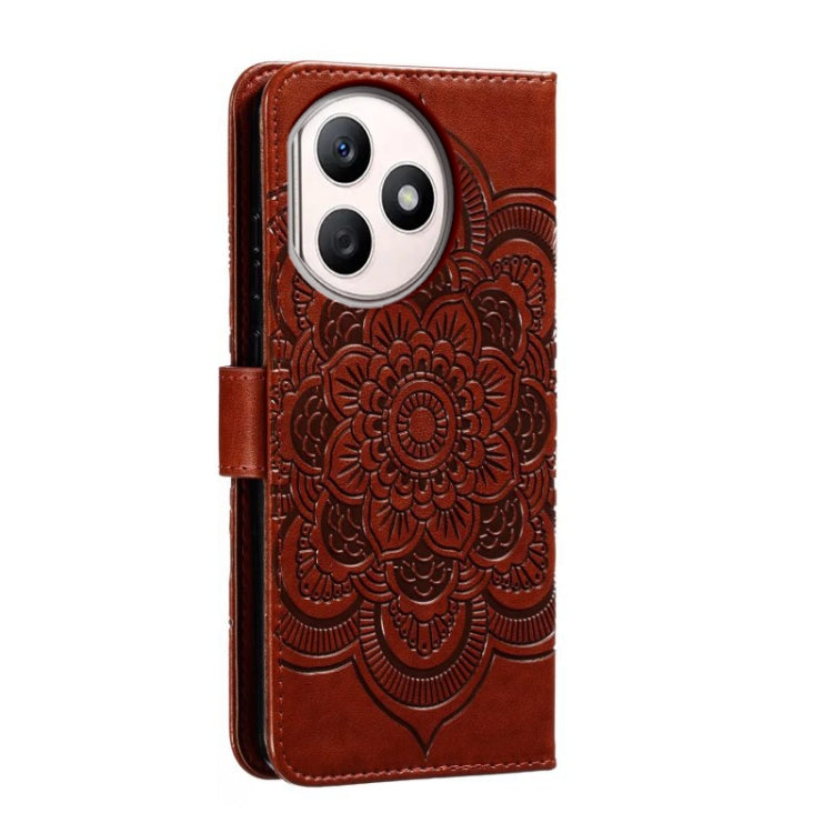 For Honor X50i+ Sun Mandala Embossing Pattern Phone Leather Case
