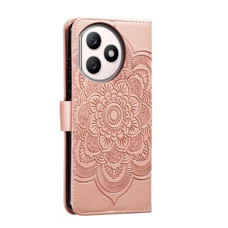 For Honor X50i+ Sun Mandala Embossing Pattern Phone Leather Case
