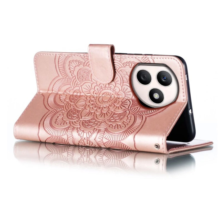 For Honor X50i+ Sun Mandala Embossing Pattern Phone Leather Case